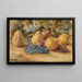Natuurschilderij van fruit, appels, peren en druiven op de grond - John William Hill — ingelijst kunstwerk aan de muur