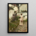 Cueillir des fleurs dans un jardin du Devonshire - John William Waterhouse — ingelijst kunstwerk aan de muur