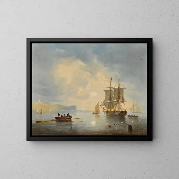 Hoofd van Flamborough - John Wilson Carmichael — ingelijst kunstwerk aan de muur