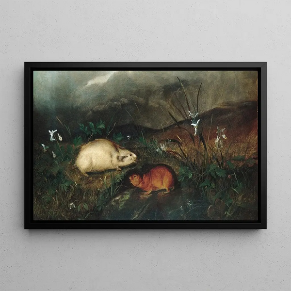 Lemming van de Baai van Hudson - John Woodhouse Audubon — ingelijst kunstwerk aan de muur