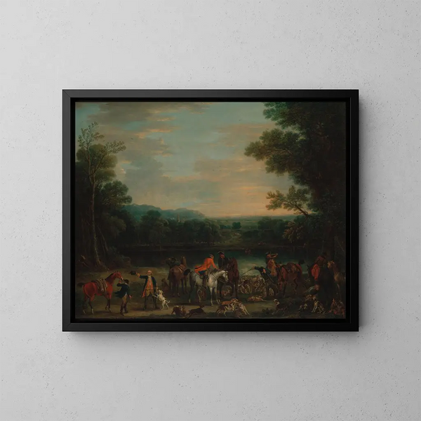 De Dood van de haas - John Wootton — ingelijst kunstwerk aan de muur