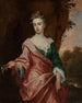 portret van Lucy Sherard, dochter van de graaf van Harborough en echtgenote van de hertog van Rutland - John Zachary Kneller — weergave van het kunstwerk