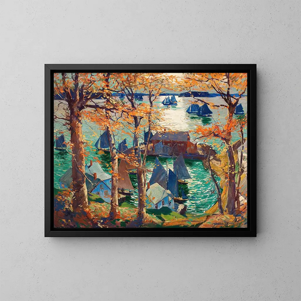 Emporté par la brise - Jonas Lie — ingelijst kunstwerk aan de muur