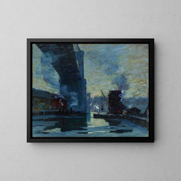 Het Brug - Jonas Lie — ingelijst kunstwerk aan de muur