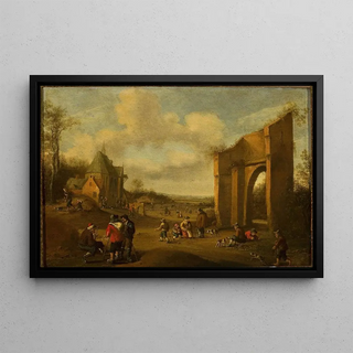Joost Cornelisz Droochsloot - Countryside landscape with peasants.webp