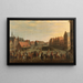 Het ontslag van de huurlingen Waardgelders in dienst van de gemeenteregering door prins Maurits in Utrecht op 31 juli 1618 - Joost Cornelisz Droochsloot — ingelijst kunstwerk aan de muur