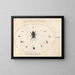 Platina 65 Een krekel omringd door insecten, inclusief een wespen met een robijnrode staart - Joris Hoefnagel — ingelijst kunstwerk aan de muur