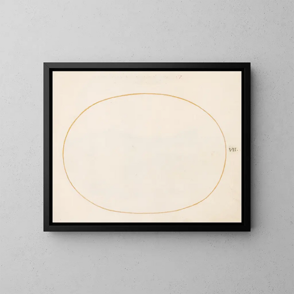Plaque 7 Ovale leeg - Joris Hoefnagel — ingelijst kunstwerk aan de muur