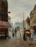 Een straat scène in Parijs - José María Jardines — weergave van het kunstwerk