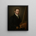 Zelfportret - Josef August Stark — ingelijst kunstwerk aan de muur