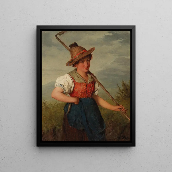 Josef Bche - Portrait Of A Young Girl In Traditional Costume.webp