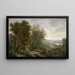 Landschap van de Donau met uitzicht op Nudorf - Josef Burgaritzky — ingelijst kunstwerk aan de muur