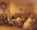 Societé scène - Josef Danhauser — weergave van het kunstwerk