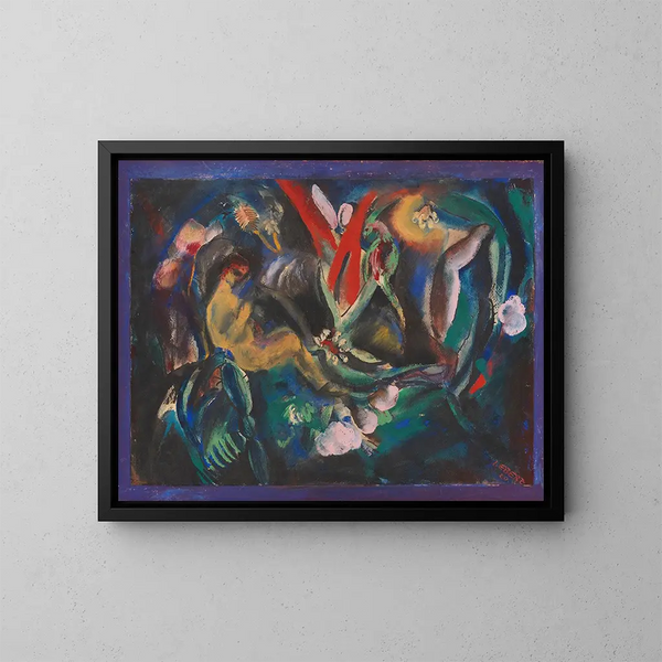 Blhen - Josef Eberz — ingelijst kunstwerk aan de muur