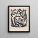 River landscape painting - Josef Eberz — framed artwork on a wall