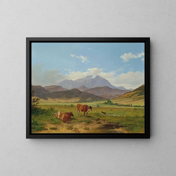 Landschap met Schneeberg - Josef Feid — ingelijst kunstwerk aan de muur