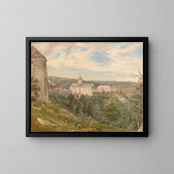 Kasteel Eichhorn bij schemering - Josef Höger — ingelijst kunstwerk aan de muur