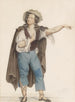 Portrait painting of the Burgtheater actor Baumeister in the role of the flute player of Hamelin - Josef Kriehuber — artwork view