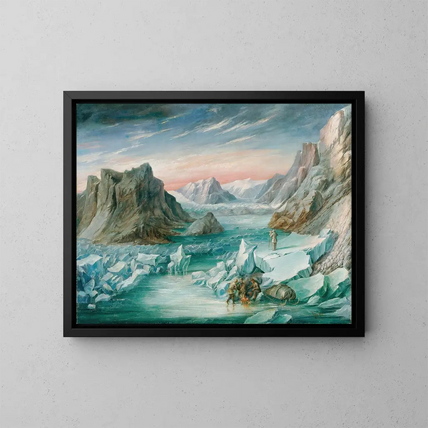 Expédition allemande au pôle Nord vers le Groenland 1869 - Josef Langl — ingelijst kunstwerk aan de muur