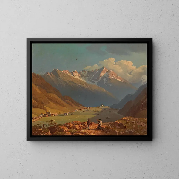 Bachstein nabij Bad Gastein - Josef Mayr — ingelijst kunstwerk aan de muur