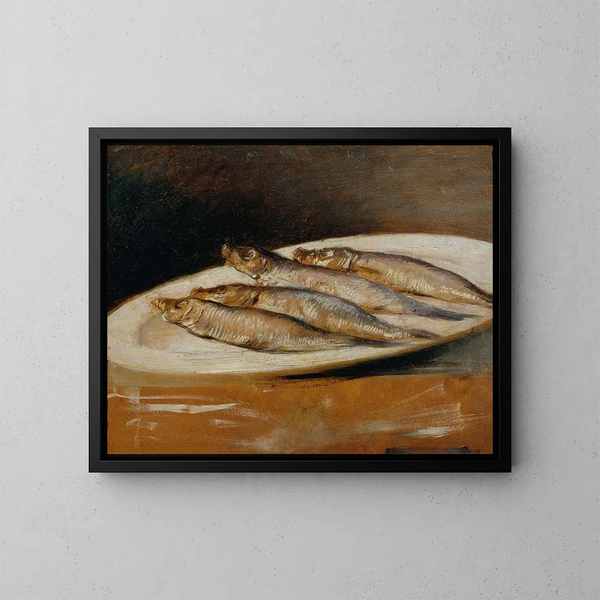 Sardines - Josef Navrátil — ingelijst kunstwerk aan de muur