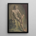 Nu d'un homme assis sur une pierre regardant vers la droite - Josef Neher — ingelijst kunstwerk aan de muur