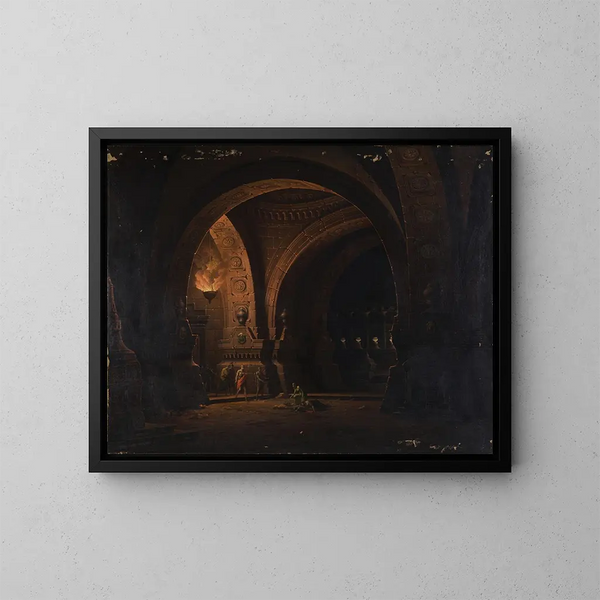 Octave ontdekt Cleopatra naast het lichaam van Antonius - Josef Platzer — ingelijst kunstwerk aan de muur