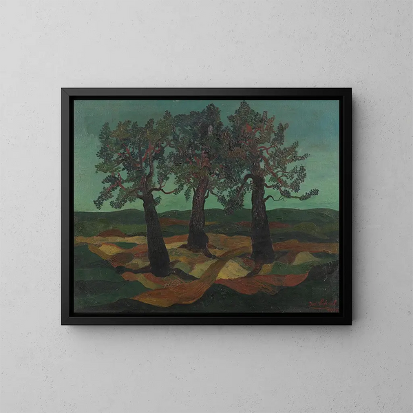 Groep bomen - Josef Scharl — ingelijst kunstwerk aan de muur