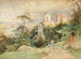 Vue de l'église et du presbytère de Christkindl près de Steyr en Haute-Autriche - Josef Schwemminger — weergave van het kunstwerk