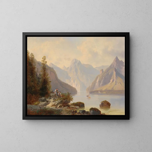 Uitzicht op het Königsee-meer - Josef Thoma — ingelijst kunstwerk aan de muur