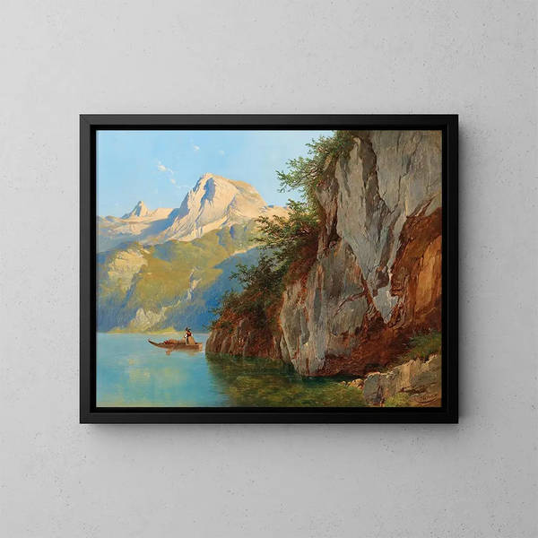 Uitzicht vanaf de Pfaffengfll - Josef Thoma — ingelijst kunstwerk aan de muur