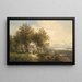 Landschap aan de rivier - Josef Thoma — ingelijst kunstwerk aan de muur