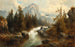 Hunting birds of prey at a mountain stream - Josef Thoma — artwork view