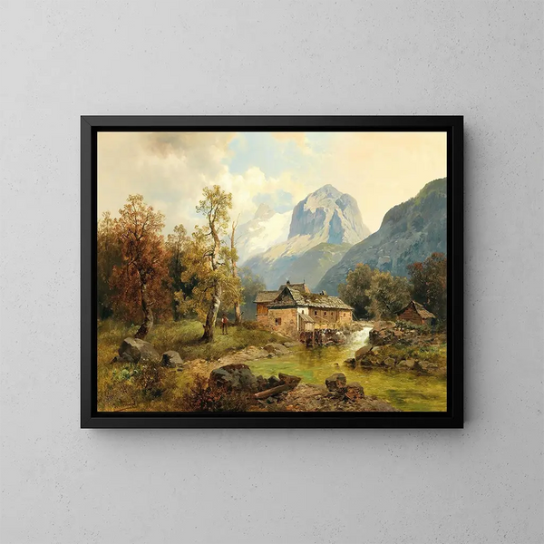 Motief van Tirol - Josef Thoma — ingelijst kunstwerk aan de muur