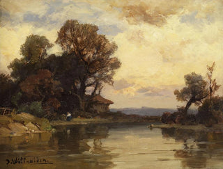 Landschapschilderij met bosrijke omgeving - Josef Willroider — weergave van het kunstwerk