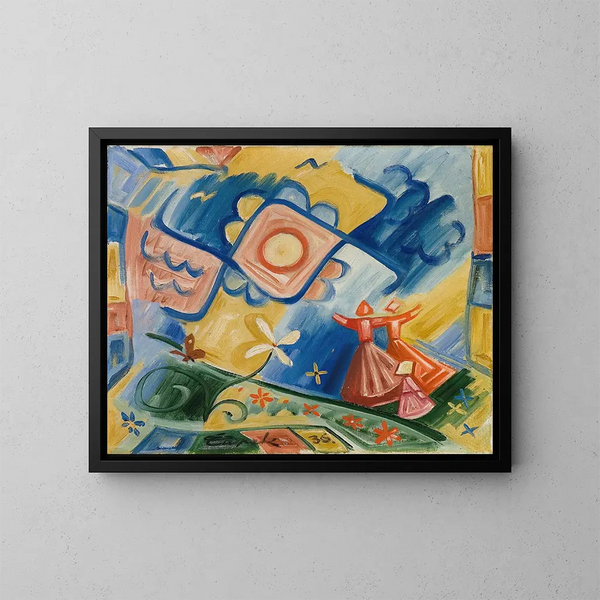Zing de twee - Josef Čapek — ingelijst kunstwerk aan de muur