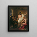 Philémon and Baucis receive Jupiter and Mercury - Joseph Ferdinand Lancrenon — framed artwork on a wall