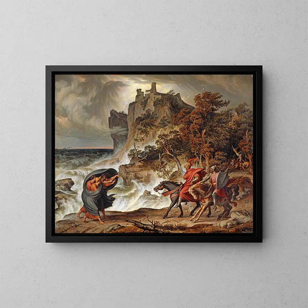 Macbeth en de heksen - Joseph Anton Koch — ingelijst kunstwerk aan de muur