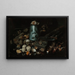 Still life with a can and nuts - Joseph Decker — framed artwork on a wall