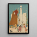 Calais - Joseph Edward Southall — ingelijst kunstwerk aan de muur