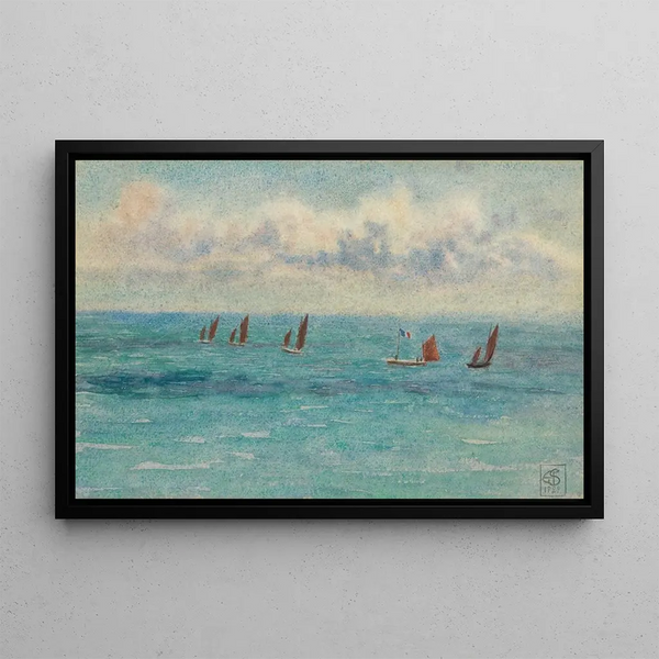 Joseph Edward Southall - French yachts at sea.webp