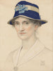 Portret van Anna Elizabeth Southall née Baker - Joseph Edward Southall — weergave van het kunstwerk