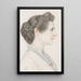 Portrait of a Lady in Profile - Joseph Edward Southall — framed artwork on a wall