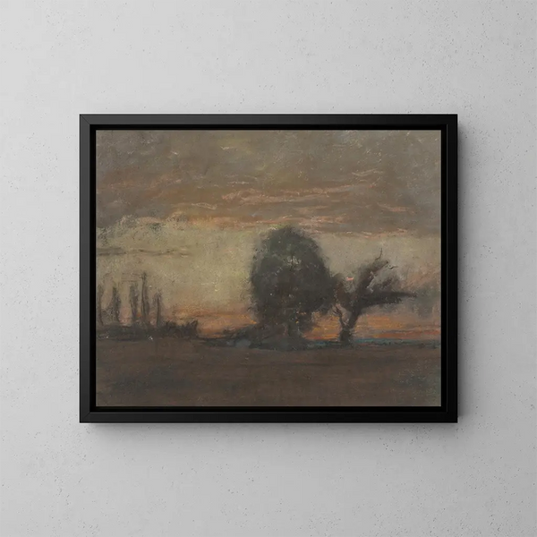 Landschap van de avond - Joseph Frank Currier — ingelijst kunstwerk aan de muur