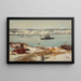 Rivière Hudson en oorlogsschepen USS Connecticut - Joseph Henry Sharp — ingelijst kunstwerk aan de muur