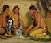 Fabricatie van de geneeskunde op basis van zachte kruiden, Blackfoot-ceremonie - Joseph Henry Sharp — weergave van het kunstwerk