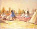 Le Tipi blauw - Joseph Henry Sharp — weergave van het kunstwerk