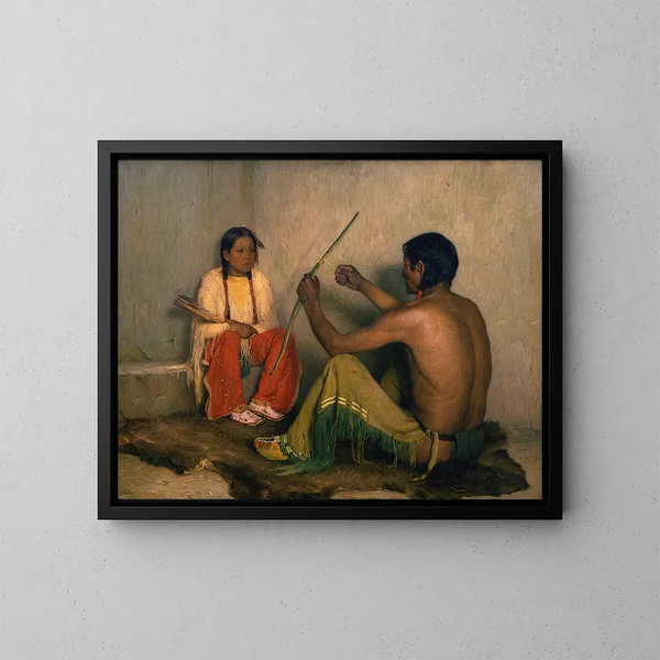 L'arc brisé - Joseph Henry Sharp — ingelijst kunstwerk aan de muur