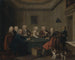 Een herenclub - Joseph Highmore — weergave van het kunstwerk