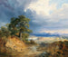 Een landschap van de Karpaten met een herder en zijn vee - Joseph Holzer — weergave van het kunstwerk
